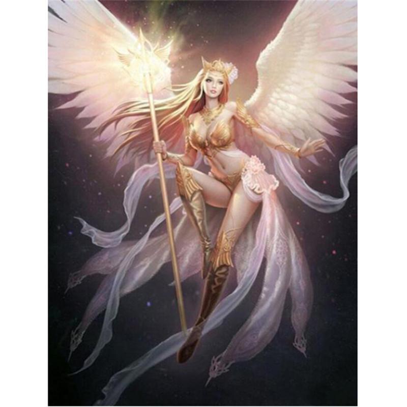 Angelo 5D fai da te pittura diamante pieno quadrato/rotondo trapano ragazza triste diamante ricamo kit punto croce arredamento casa regalo