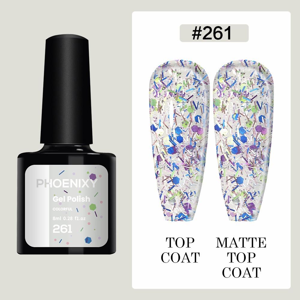 PHOENIXY 80 buc Lac de unghii cu gel UV Lac de unghii cu gel pentru unghii Starter Kit Soak Off Lac cu gel pentru unghii Nail Art Manichiura Salon de bricolaj la domiciliu