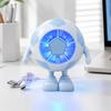 Soccer Ball Design Handheld Fan with LED Lights, Rechargeable Fan for Kids