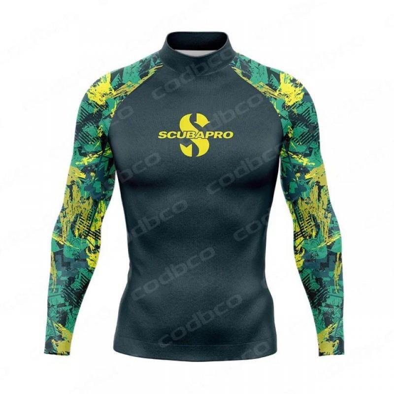 SCUBA Surfing Suit UPF50 Sunscreen Beach Swimsuit Diving Jellyfish Long-sleeved Split Top
