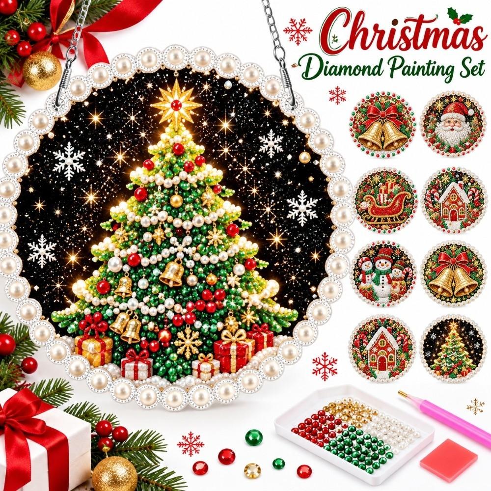 5D Christmas Diamond Painting Set DIY Craft Xmas Acrylic Pendant  Home Decoration