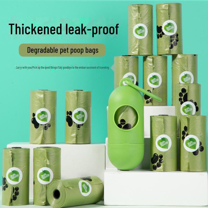 Biodegradable Dog Poop Bags & Dispenser - Thickened Pet Waste Bag Shovel & Cat Litter Solution