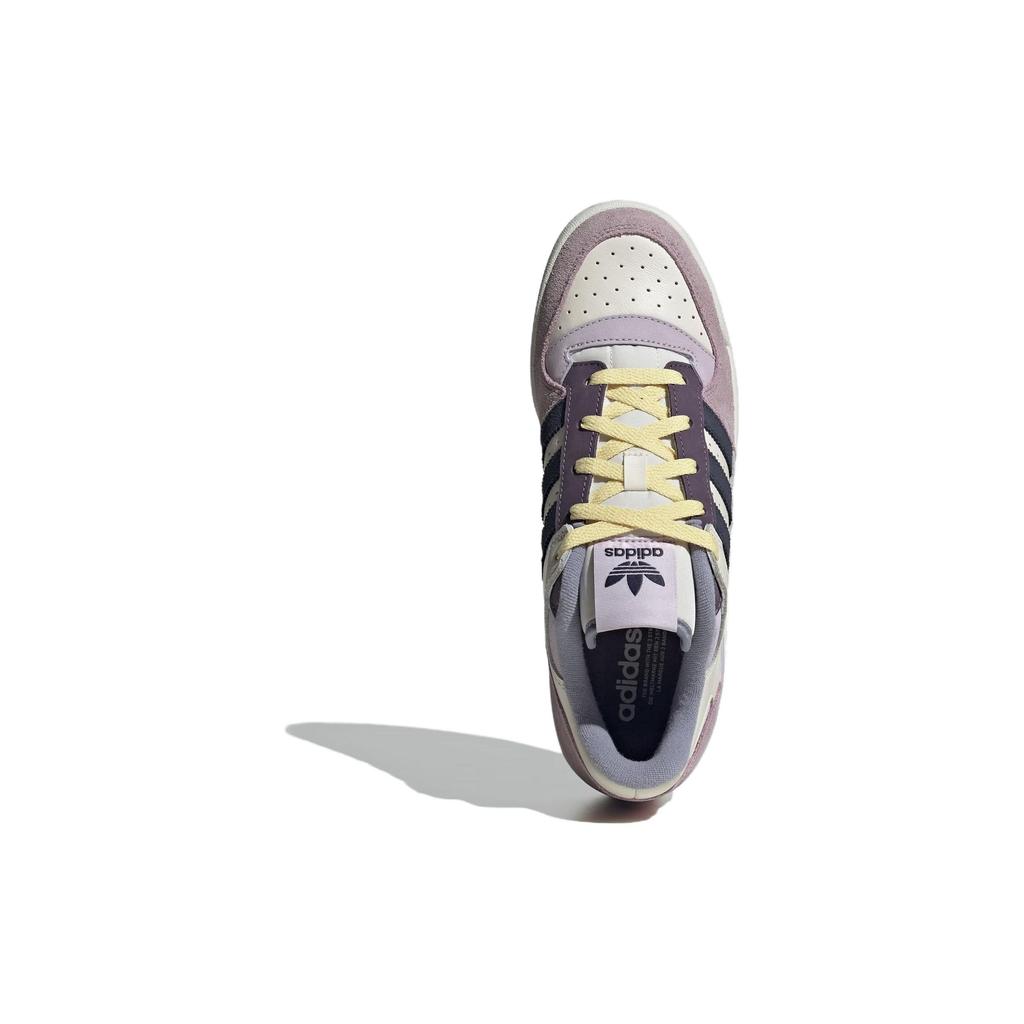 Adidas Originals Forum Low Cl Shoes Comfortable Versatile Shock Absorbing Durable Low Top Retro Basketball Shoes Women Sneakers White Purple ID6266