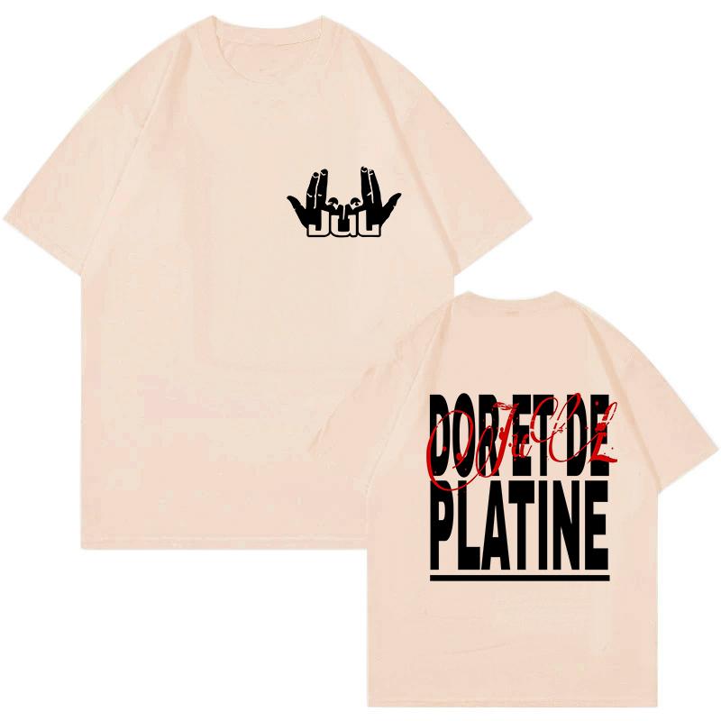 Rapper Jul Gesture Logo Printed Tshirt Unisex and Women Summer Cotton Y2K Clothing Hip Hop Fashion Short Sleeve Tops Streetwear
