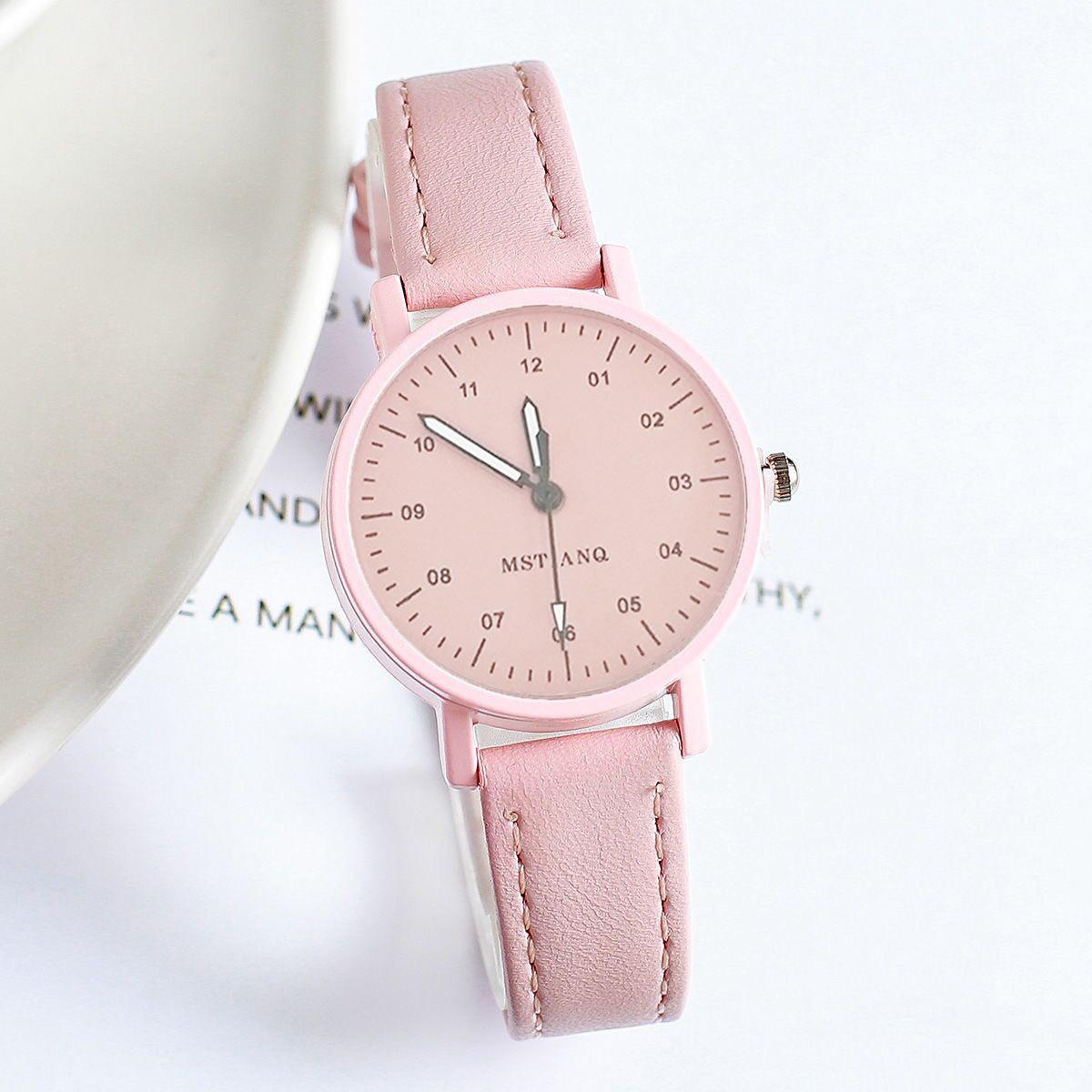Women s Watches PU Leather Strap Women Quartz Wristwatches Waterproof Round Dial Retro Bracelet Watch Ladies Girls Watch