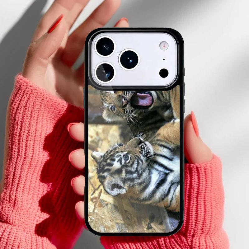 

Zoo Animals 1 Tiger Cubs Phone Case for iPhone 17 Air 16e 15 14 13 Pro Max Back Cover for 12 11 Pro Coque iPhone Air