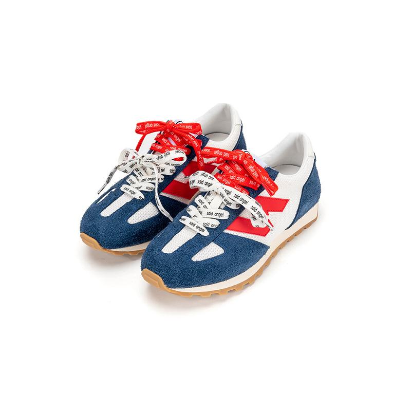 New Color Matching Shoelaces Thick-soled German Training Shoes Women's Versatile Breathable Mesh Sports and Leisure Forrest Gump Shoes Women's Joggin