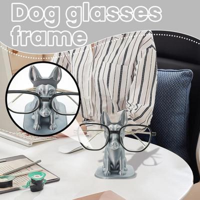 Dog Glasses Holder Eyeglass Display Stand Animal Figurine Statue Desktop
