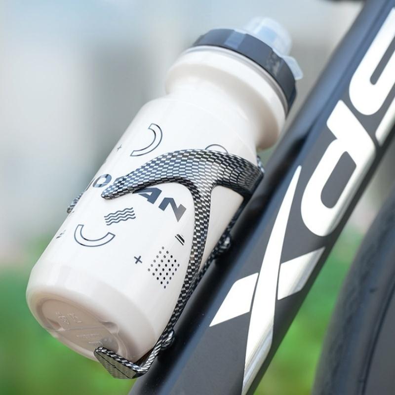 Universal ABS Bike Water Bottle Holder with Carbon Texture - Anti-Slip Cycling Cup Cage for Mountain Road Bikes Accessories