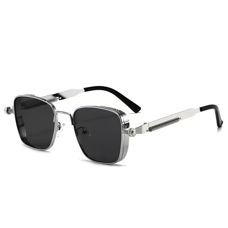 2026 Men's Punk Square Sunglasses - Anti-Glare, UV Protection, Ideal for Driving & Fishing