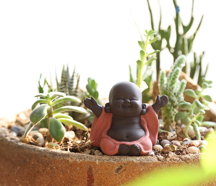 Big-Bellied Maitreya Buddha Yixing Zisha Tea Pet & Flower Pot Ornament