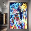 Dragon Ball Starry Night Tapestry  Sun Wukong Super Saiyan Anime Hanging with Gokus Kamehameha Ideal for Otaku Bedroom Decor