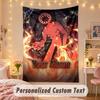 Custom Personalized Tapestry,Doors Print Custom Name Text Wall Art Hanging for Bedroom