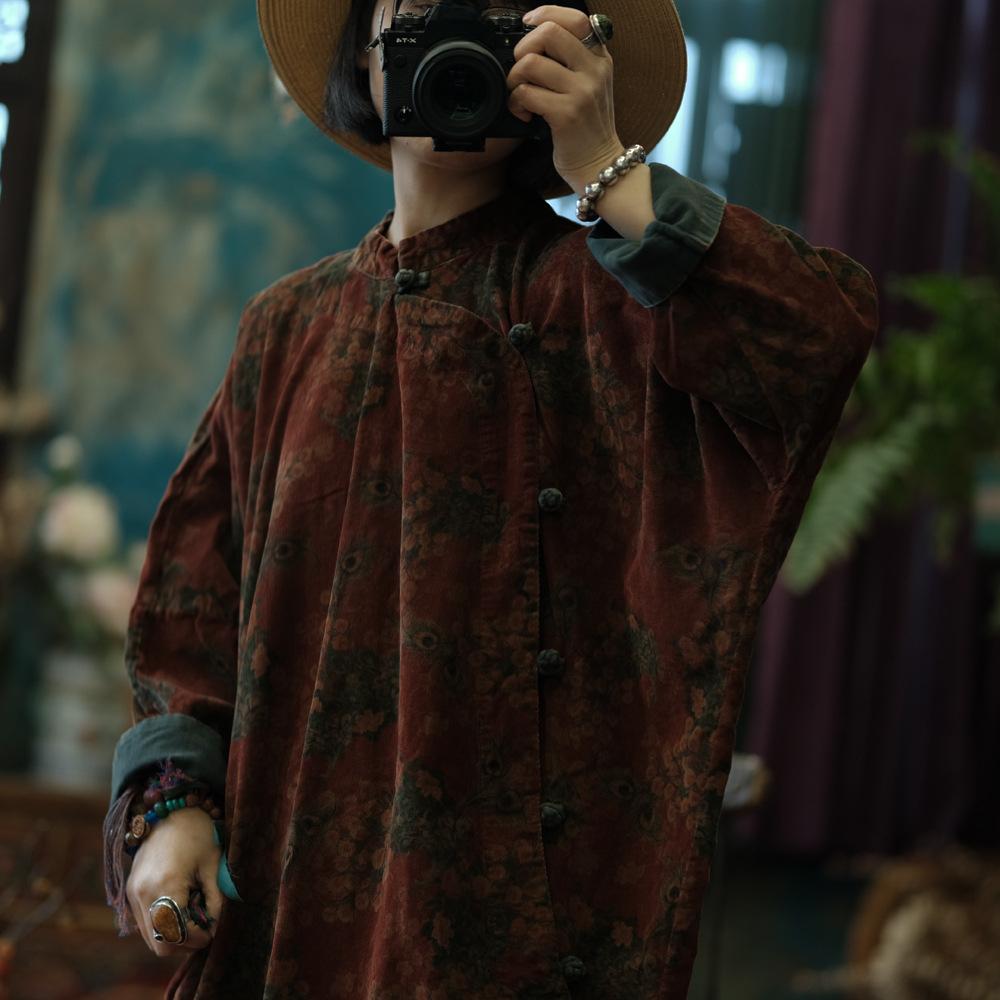 Johnature Women Chinese Style Stand White Dresses Long Sleeve Button High Quality Spring A-Line Dresses