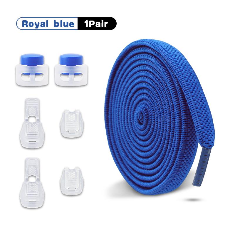 1Pair/2Pair NEW Elastic Shoe Laces Flat Shoelaces Without Ties Kids Round Snap Lock  Adult Quick Shoelace Shoe Accessories