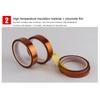 10M Hochtemperatur-Klebeband Hitzebeständiges Polyimid Doppelseitiges Kapton-Klebeband 0,1 mm DickePinstriping-Klebeband 3