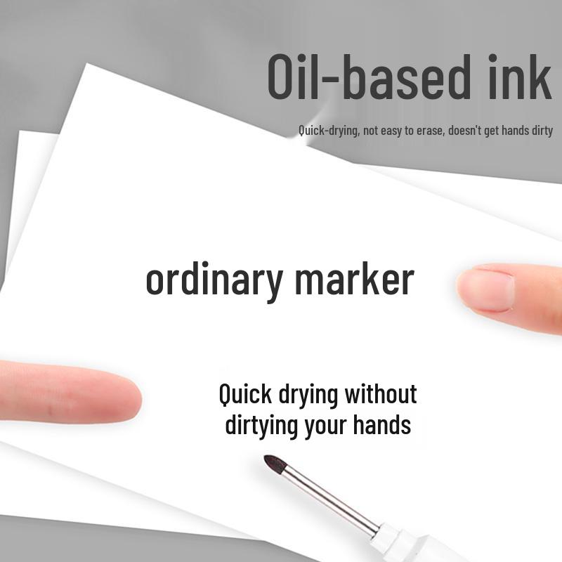 Long-Tip Waterproof Deep Hole Oil-Based Marker for Multi-Purpose Use: Logistics, Bathrooms, Woodworking, Tile