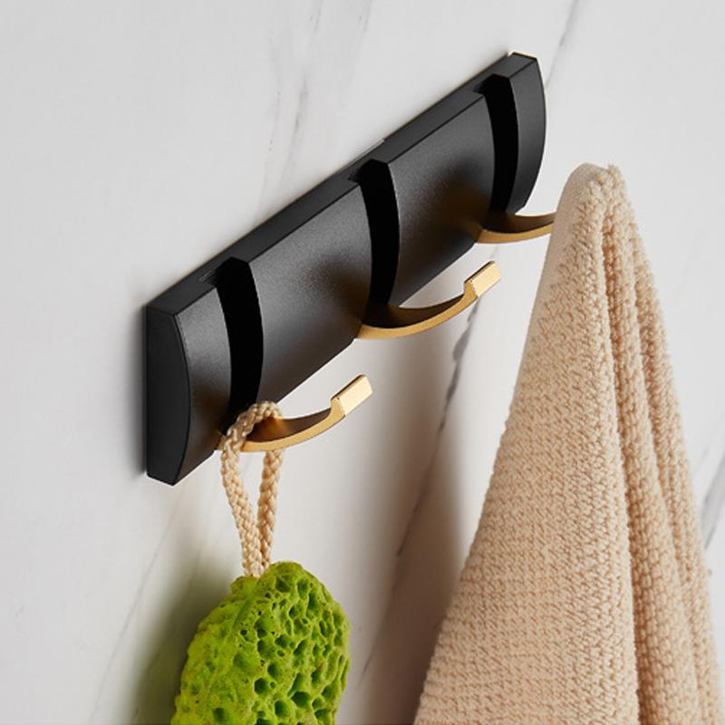 Coat Rack Wall Mount - Modern, Metal Wall Coat Rack Sturdy Wall Hook Rack Rail for Hanging Coat, Jacket, Clothes, Hat
