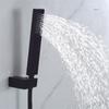 Tuqiu Badewannen-Duschset Wandmontiert Gold/Schwarz Drehbarer Badewannenhahn Badezimmer Wasserfall Bad- und Duschmischer Messing