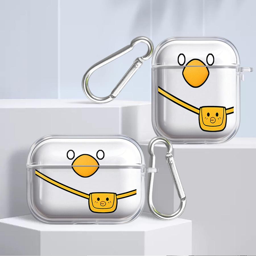 Cute Duck Clear Earphone Cases Cover Case For Airpods 1 Pro2 Pro3 4 Pro 3 2