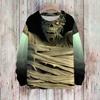Women's Long Sleeve Halloween Print Neck Knit Pullover Sweater for Casual Wear