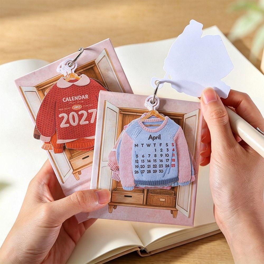 Clothing Shaped 2027 Desktop Calendar Creative Time Manegement Organizers Desktop Decoration