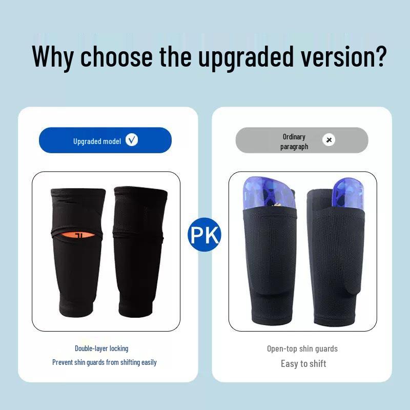 Breathable Football Leg Guards with Mesh and Sweat-Wicking Sock Sleeves