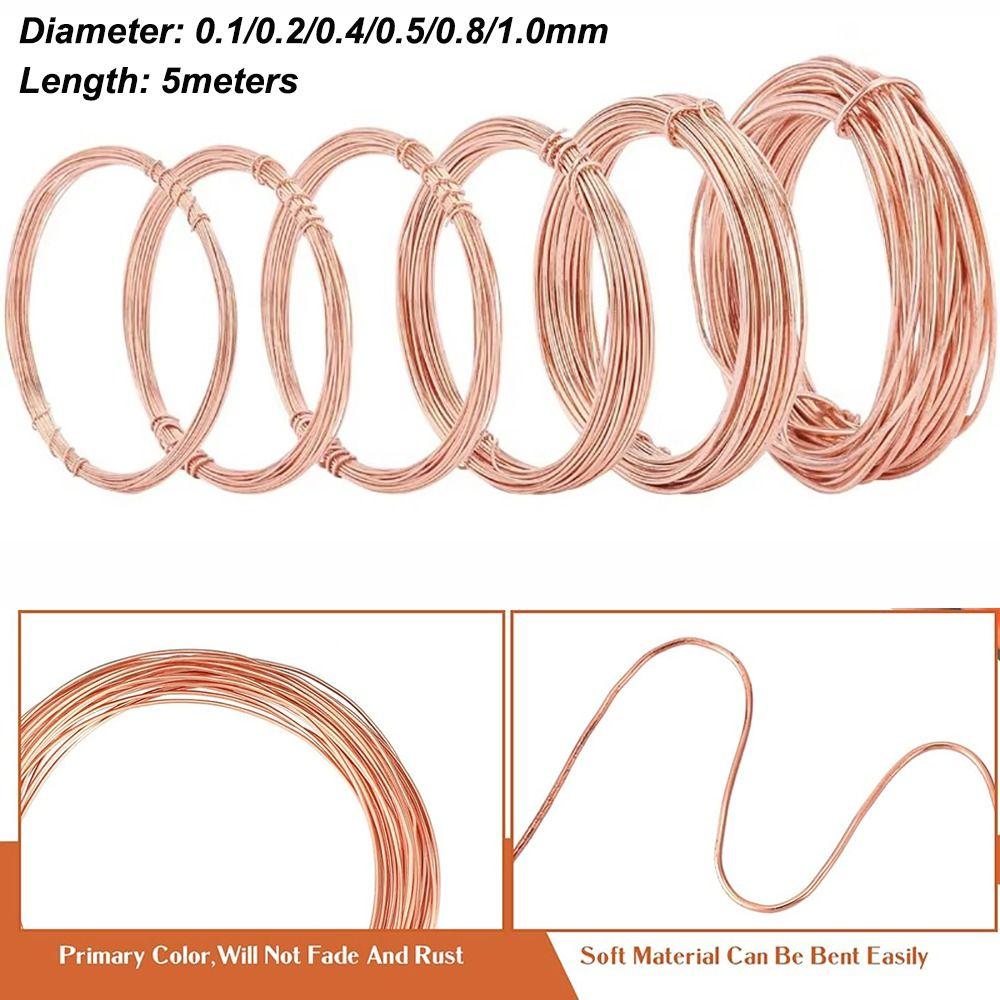 Soft Pure Copper Wire Diameter 0.1-1.0MM Conductive Copper Wire New Bare Wire