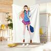 Anime Character MMashiroS ShiinaS Throw Soft Warm Throw Blanket for Bedroom Living Room Bed Travel Camping Picnic Gift