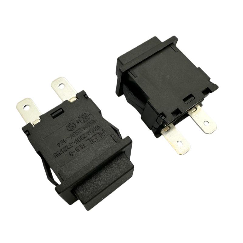 Force and RLEIL Square 2-Pin Self-Locking Rocker Switch with Lock, 16A Power Push Button