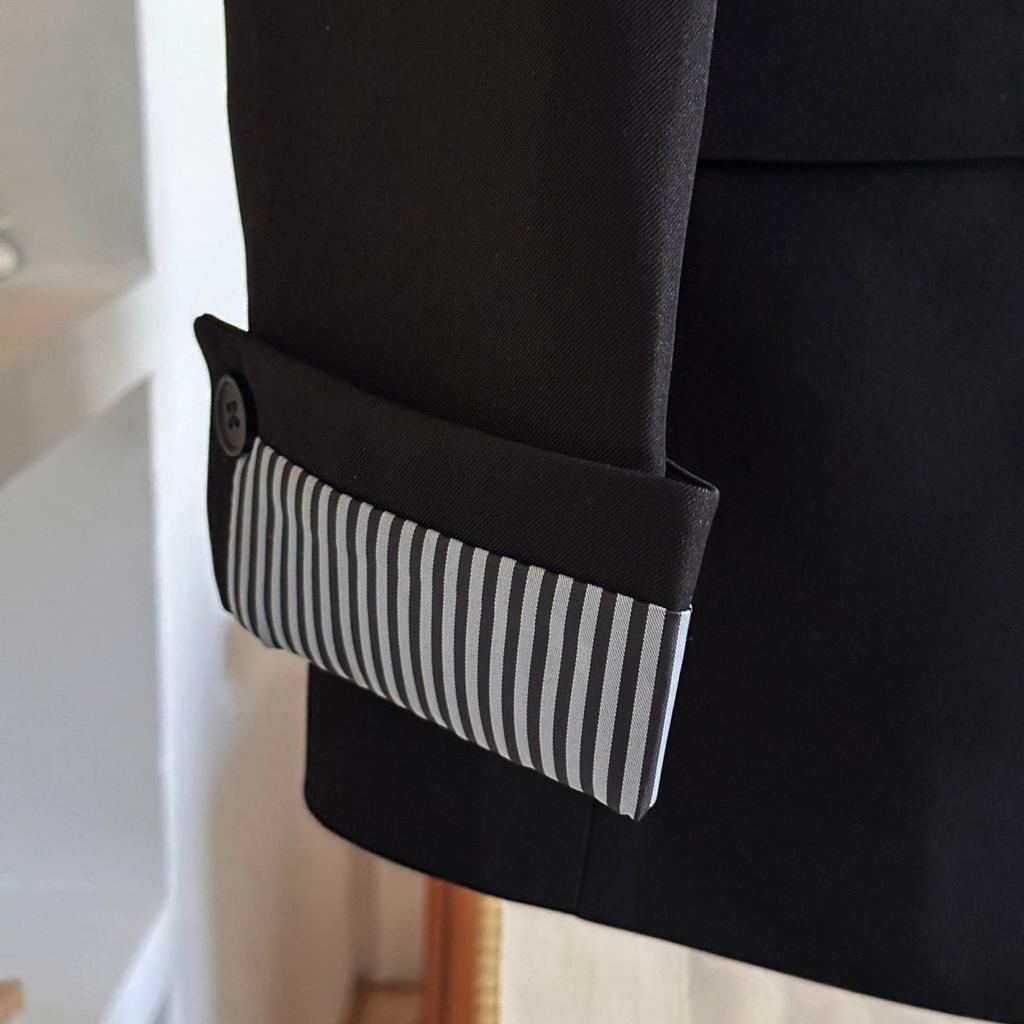 Dámské elegantní sako Korejský styl Volný střih Ležérní blejzr Design s prošívanými manžetami Novinka