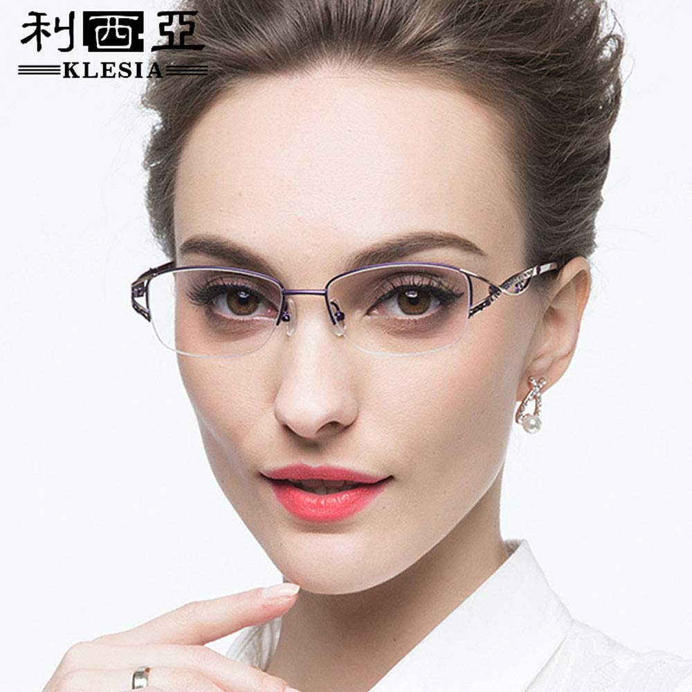 Reading Senior Blue Light Aspheric QT Warm [KLESIA] Women's Glasses, Glasses, Blocking, Stylish, Ultra-Lightweight, Lenses, (2.0, Red)