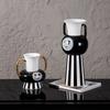 Advanced Striped Dual Ear Ceramic Vase, Cartoon Clown Face Vase, Living Room Flower Arrangement, Room Aesthetic Decoration