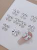 10pz Charms Unghie Fiocco Oro Argento Lega 3D Decorazioni DIY per Unghie