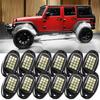 MICTUNING LED Rock Lights 12/16/20 Pods - Pure White Color Waterproof LED Underglow Light, Underbody Glow Lamp for Car Truck