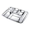 304 Stainless Steel 6-Compartment Meal Plate