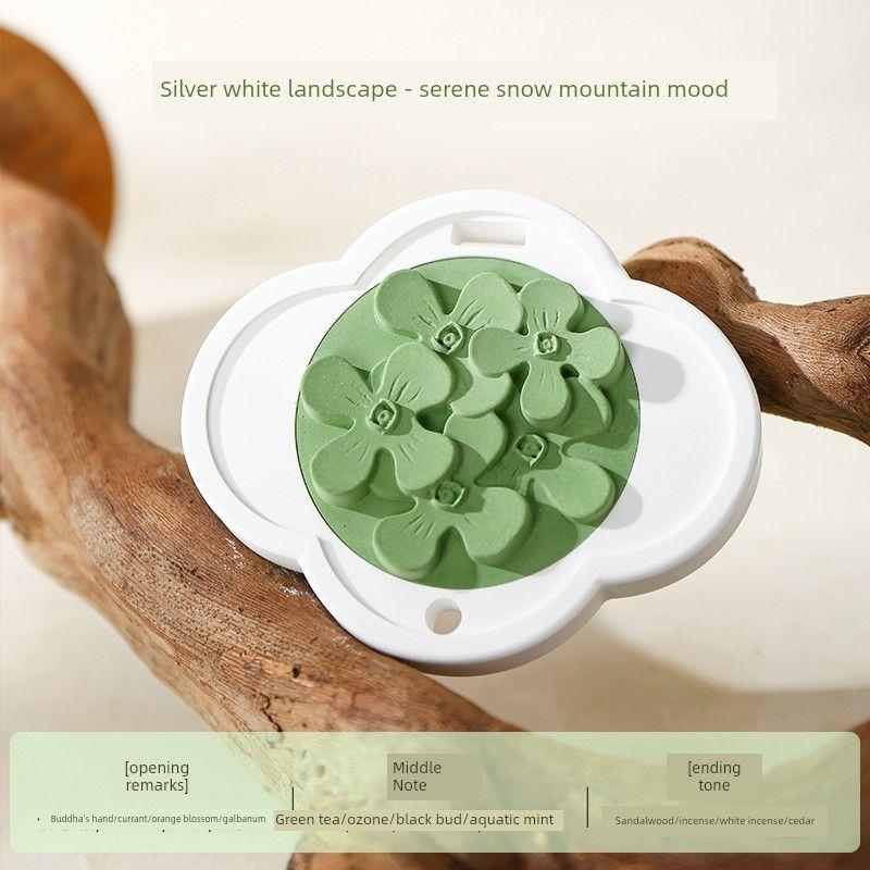 

Floral Car Fragrance 2026 New Model Aroma Diffuser Stone Car Interior Decoration Gypsum Hanging Pendant Fragrance High-End Interior Ornament Green-Swiss Imported Spices