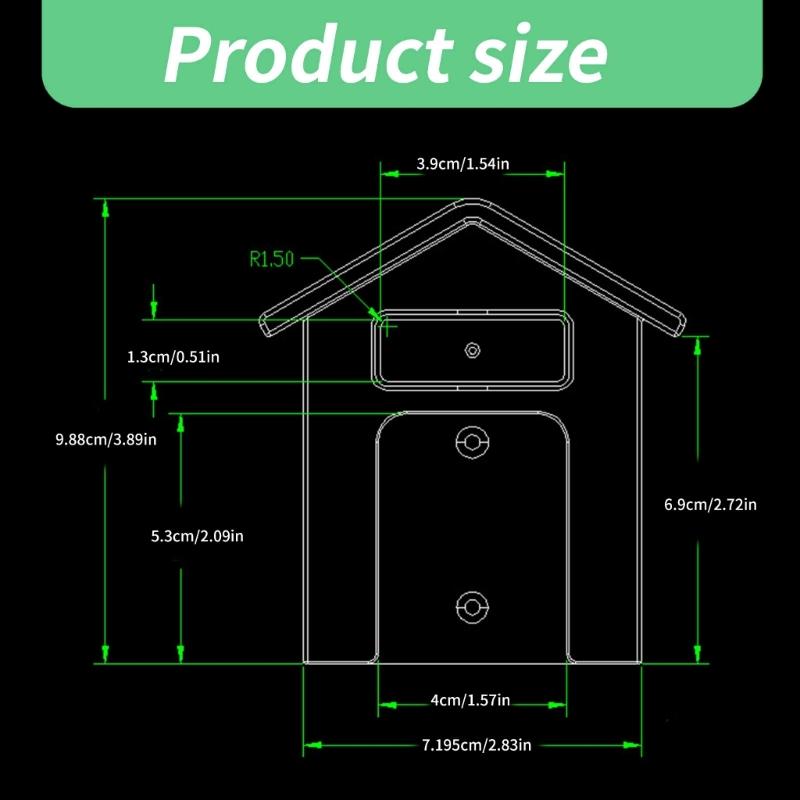 Wireless Doorbell Waterproof Cover Clear House Shape Doorbell Rain Cover Plastic Doorbell Protector Box Cover