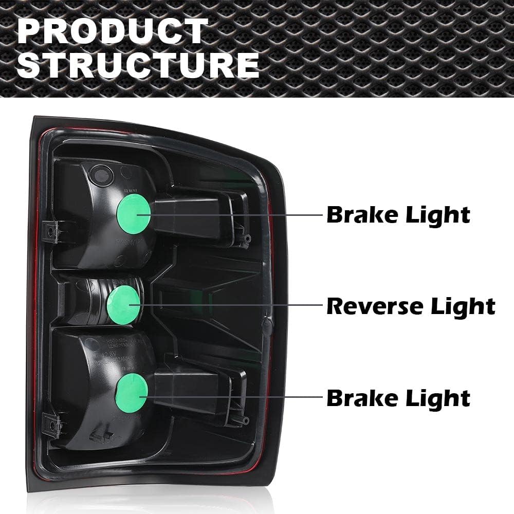 Rear Tail Lights Assembly Red Lens Left Driver Side Compatible With Chevy Silverado 1500 2014-2018/Fit Chevy Silverado 1500 Limited 2019