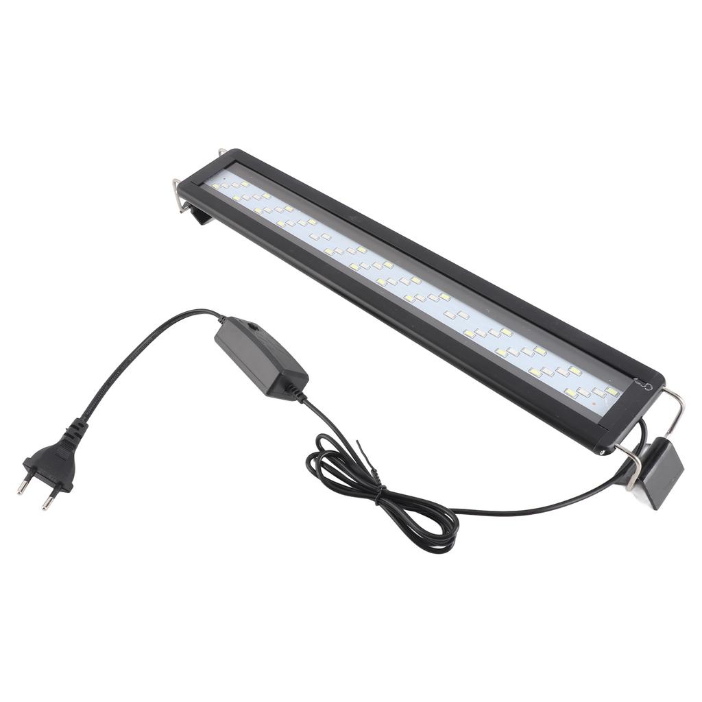 LED Aquarium Light 4 Rows Beads 3 Color Modes Splash Proof Heat Dissipation Extendable Bracket
