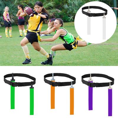 Football Waist Flag Bright Color Tear-resistant Adjustable Competition Training PVC American Soccer Waist Flag for Sports