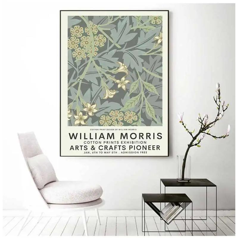 William Morris Museum Ausstellungsgalerie Wandkunst Leinwandbild Nordische Poster und Drucke Wandbilder für Wohnzimmerdekoration