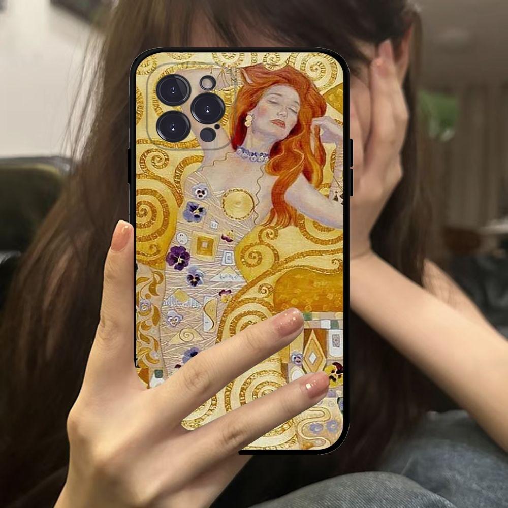 Gustav Klimt Portraits Phone Case For IPhone 16 15 14 13 12 Mini 11 Pro XS Max X XR SE 6 7 8 Plus Soft Silicone Cover