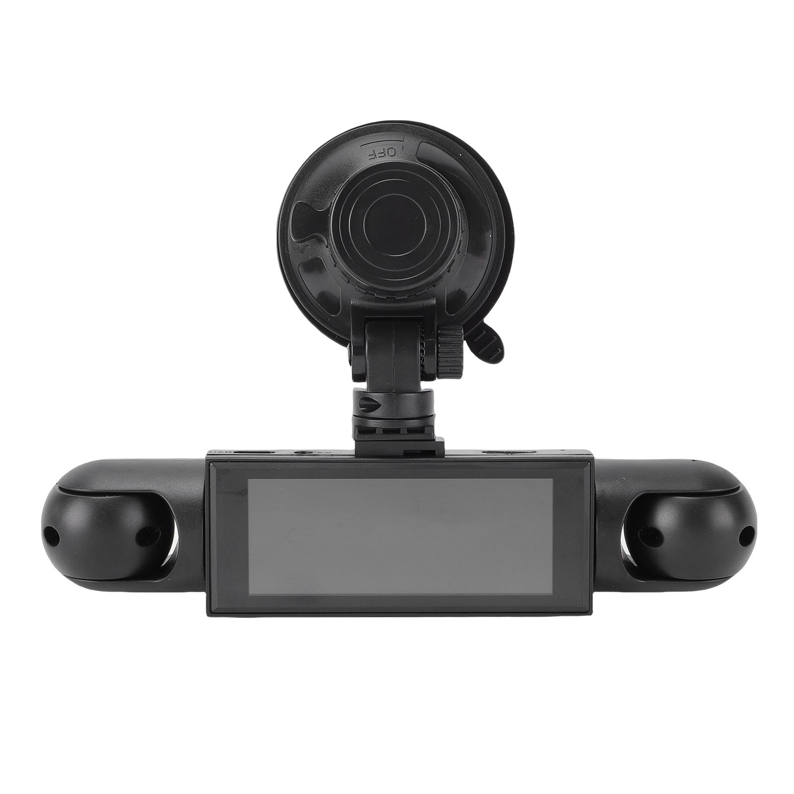 

360 Degree View 4Ch Dash Cam for Cars with 3.16 Inch Screen 180 Degree Rotatable Side View Camera G Sensor Loop