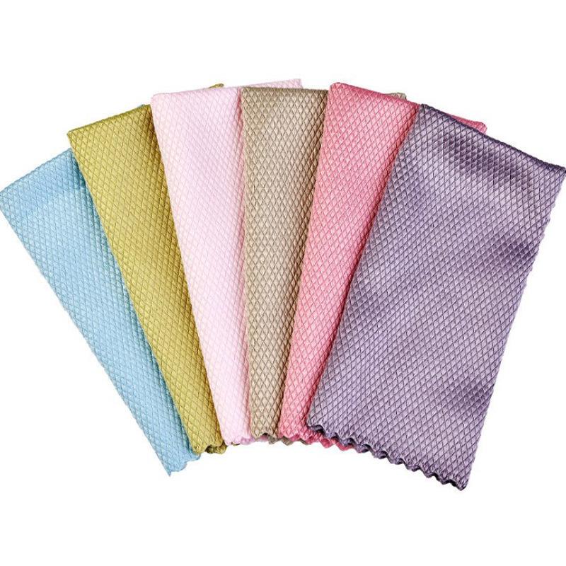 Wiping Cloth That Absorbs Water Without Leaving A Mark, Kitchen and Household Cleaning Cloth with No Trace, Lock Edge Glass Cloth