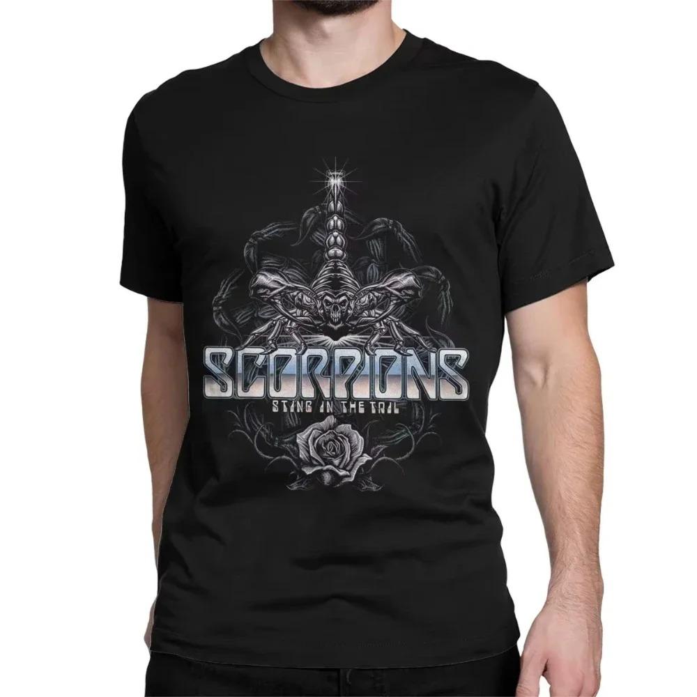 2026 Men Women Printed T-Shirt Heavy Metal Scorpions Cotton Tees Short Sleeve Hard Rock Band T Shirt Round Collar Clothes Graphic