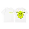 T-shirt Grafiche Divertenti Meme Faccia Grande Sorridente di Shrek Unisex Abbigliamento Donna Harajuku Magliette a Fumetti Estive Casual Ampie Magliette in Cotone