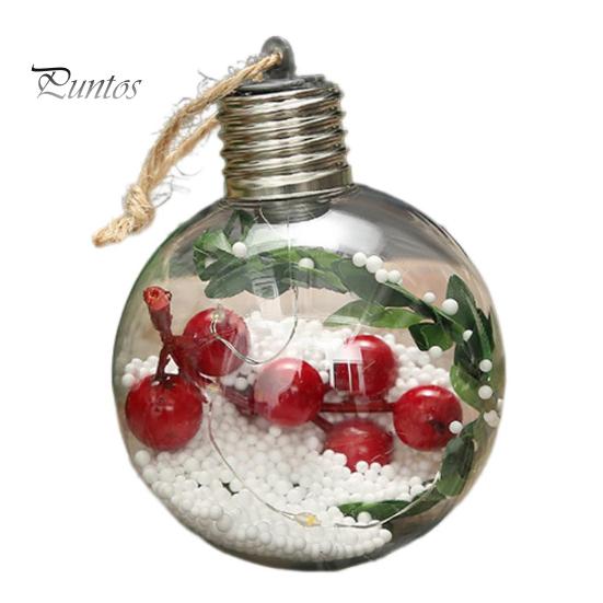 Excellent Eye-catching Lightweight Christmas Decoration Lamp Xmas Tree Plastic Ball LED Light Bulb for Home
