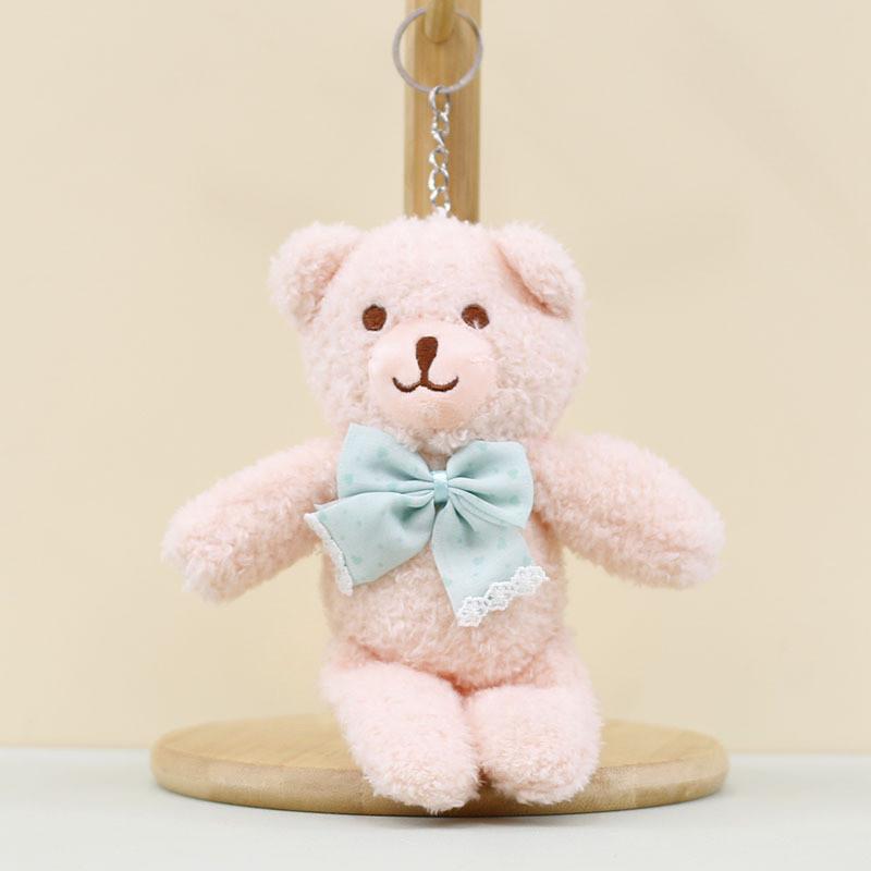 

Adorable Cute Bear Plush Toy Keychain Cartoon Backpack Pendant Soft Doll Light Bear