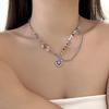Heart Necklace - Cute Candy Color Beaded Clavicle Chain for Internet Celebrity Style Girls (2026 E-commerce Hot Seller)